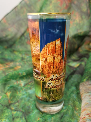 Zion Vertical Collage Cordial Shot Glass