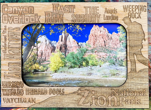Souvenir Picture Frame Zion Magnetic-Zion Trails