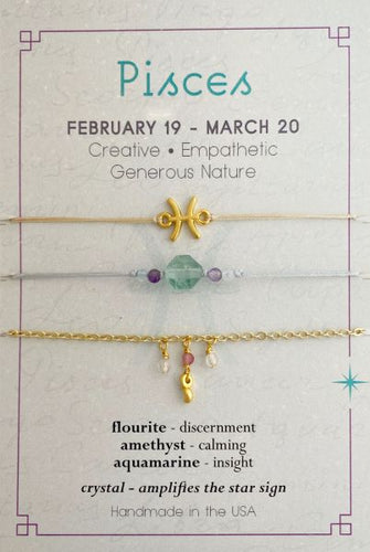 Pisces Stackable Zodiac Bracelet*