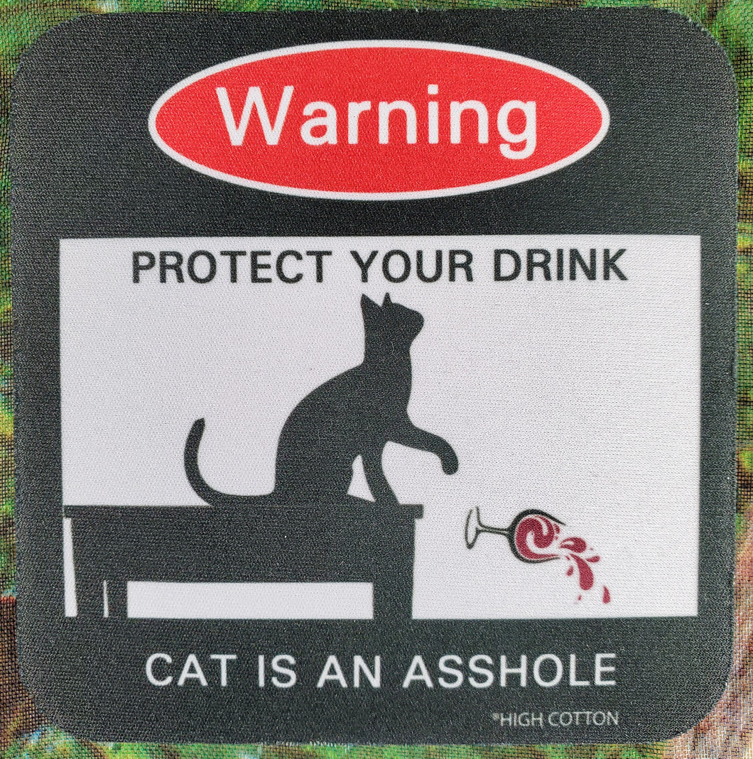 Protect Your Drink, Cat Sassy Drink Coaster