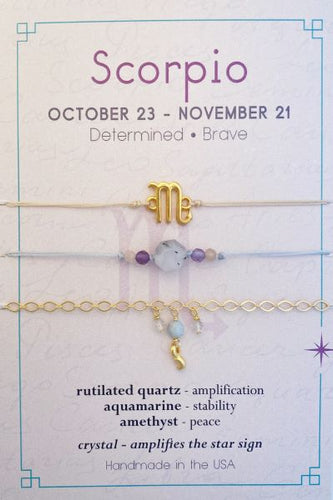 Scorpio Stackable Zodiac Bracelet*