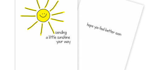 Sending a Little Sunshine Get Well Card