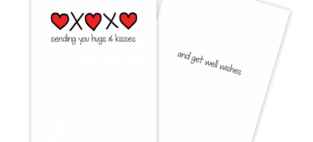 XOXO Get Well Card