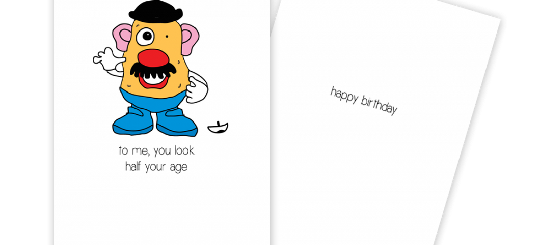 Half Your Age Birthday Card