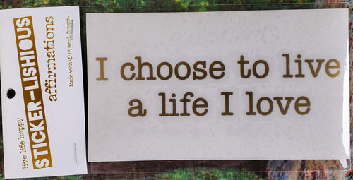 I Choose To Live The Life I Love Vinyl Transfer